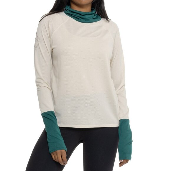 oiselle Tops - NEW Oiselle Flyout Mock Neck Shirt Women's 6 Long Sleeve Running Top Ivory White